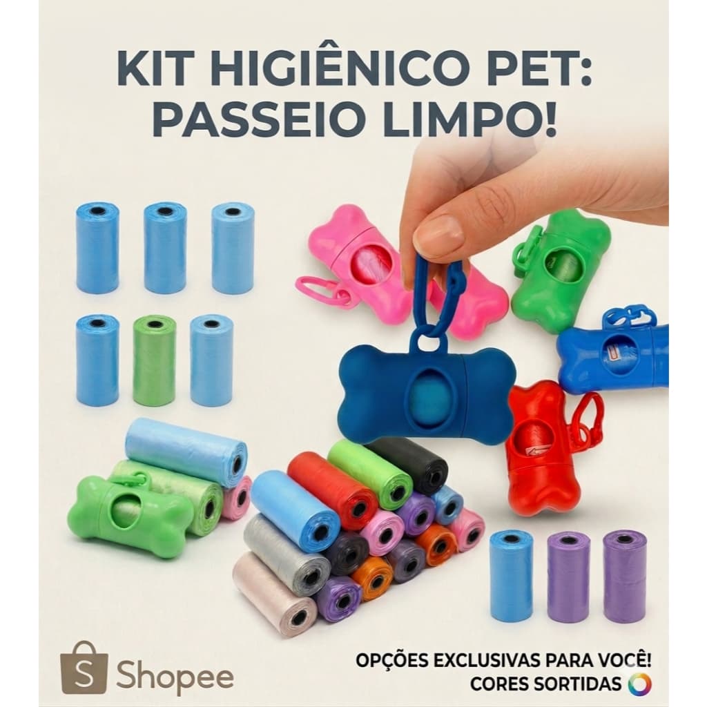 Kit Saquinho Coletor Higienico Para Pet