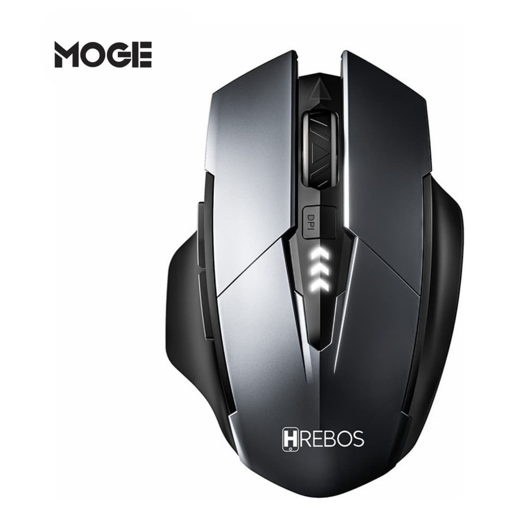 Mouse Gamer Sem Fio | Wireless USB | 1600 DPI | 5 Botões | Recarregável | Hrebos IF-212