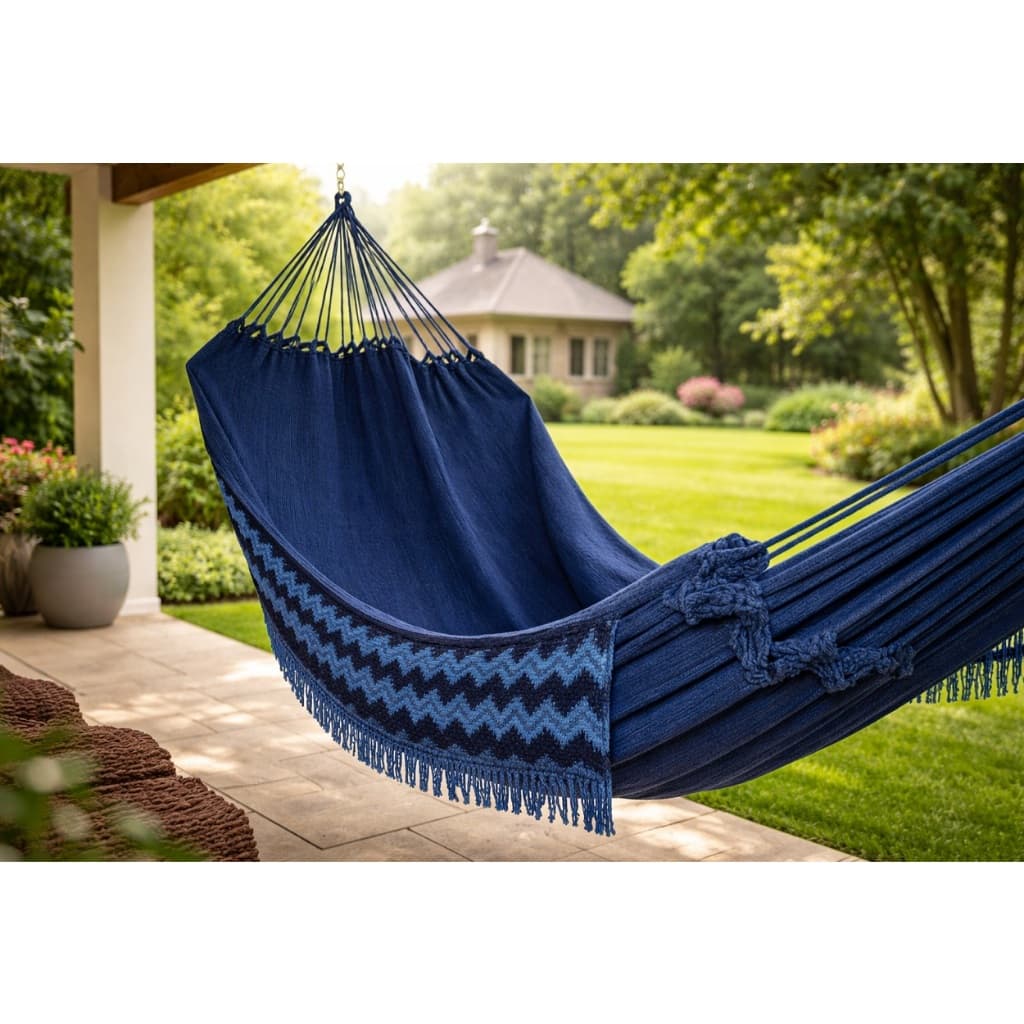 Rede De Dormir Descanso Casal Jeans Alta Qualidade King Premium