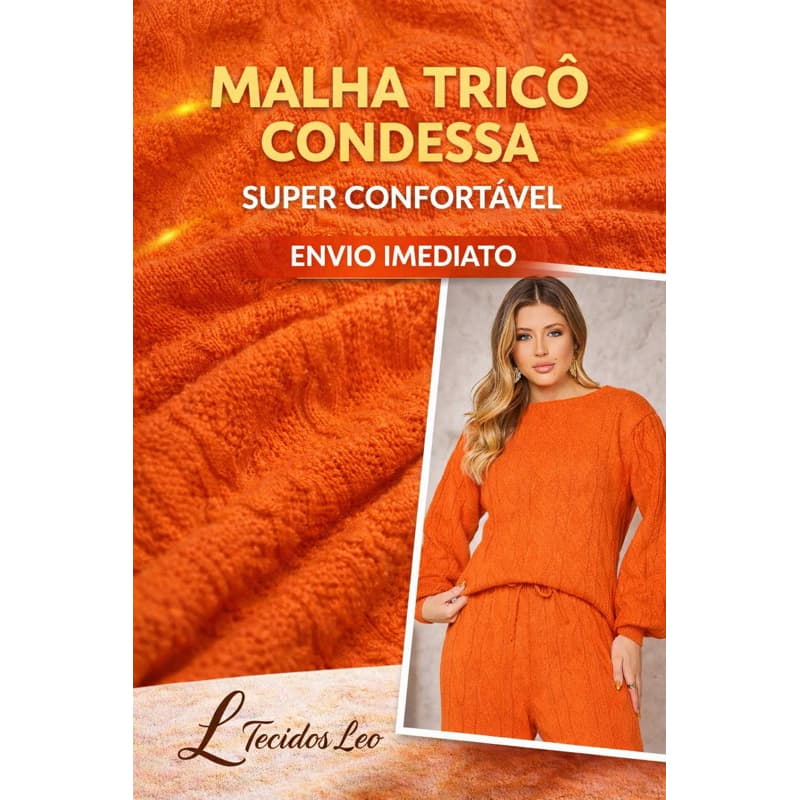 Malha Tricô – Tecido Quentinho e Macio para Blusas, Vestidos e Conjuntos