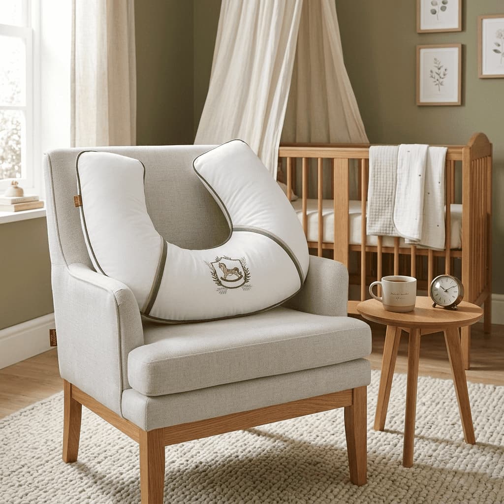 Almofada Amamentação Apoio de Amamentar Bordadas Linho 100% Algodão