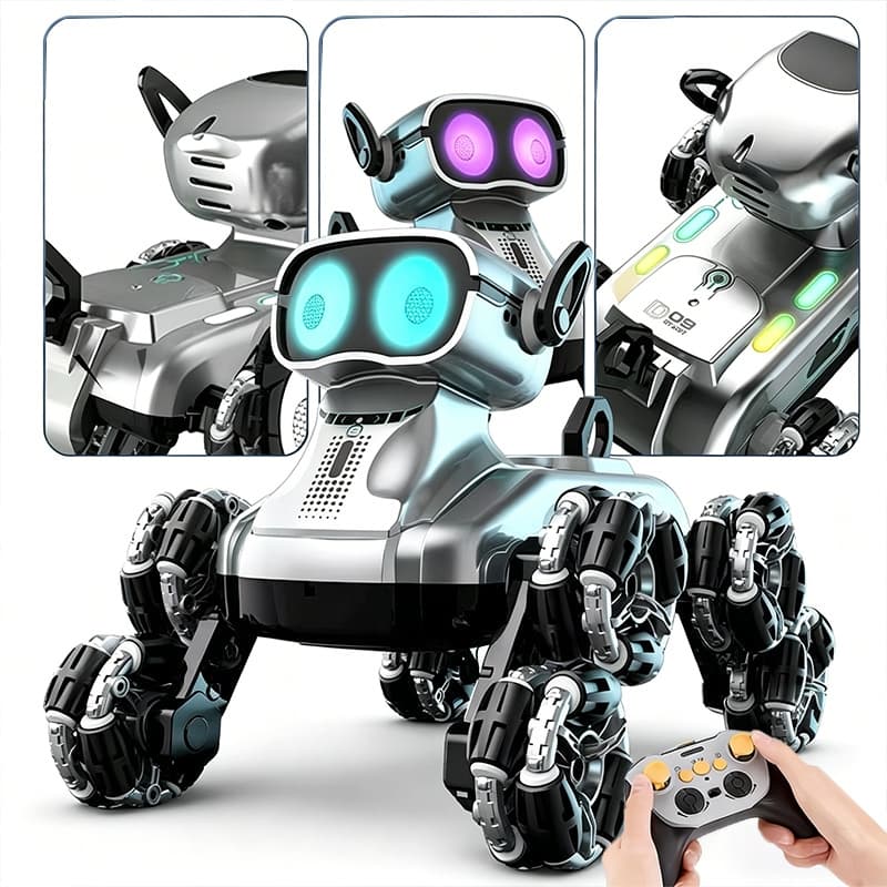 Cão Robô cachorro robo Acrobático 8 Rodas RC carrinho de Controle Remoto | 15 Modos de Drift