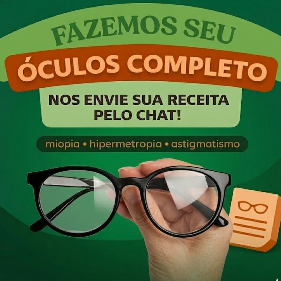 Par Lentes Colocamos Seu Grau Completo Óculos Para Hipermetropia Miopia Astigmatismo