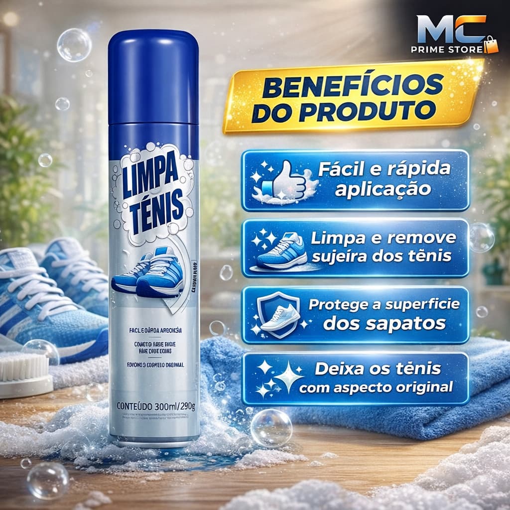 Limpa Tênis Branco e Colorido Espuma Limpa Tênis Petroplus Spray Limpador a Seco Original