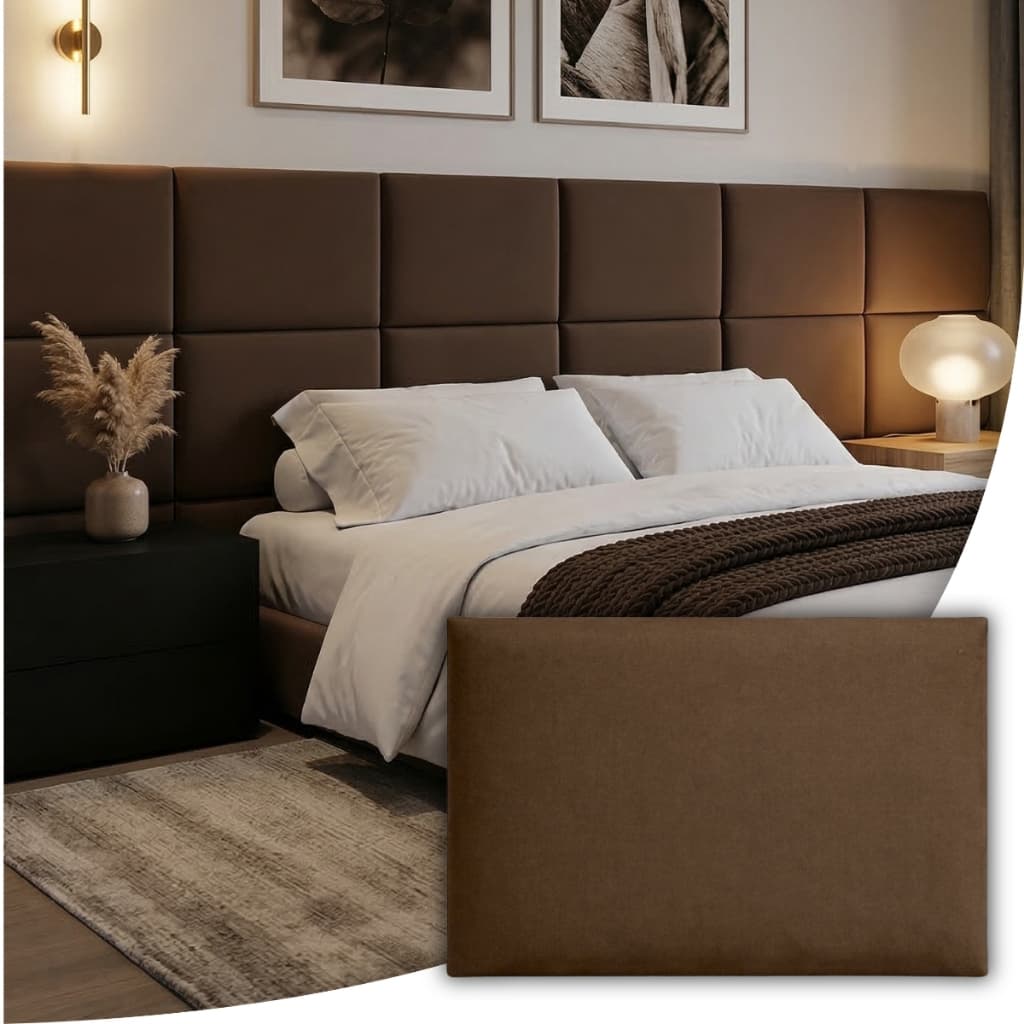 Cabeceira Modular de Cama Adesiva Estofada Box Solteiro Casal Queen King - Placas de 40x30cm