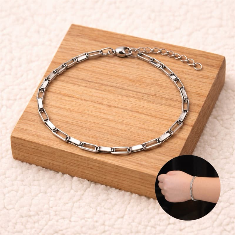 Pulseira Infantil Masculina em Aço Inoxidável Regulagem