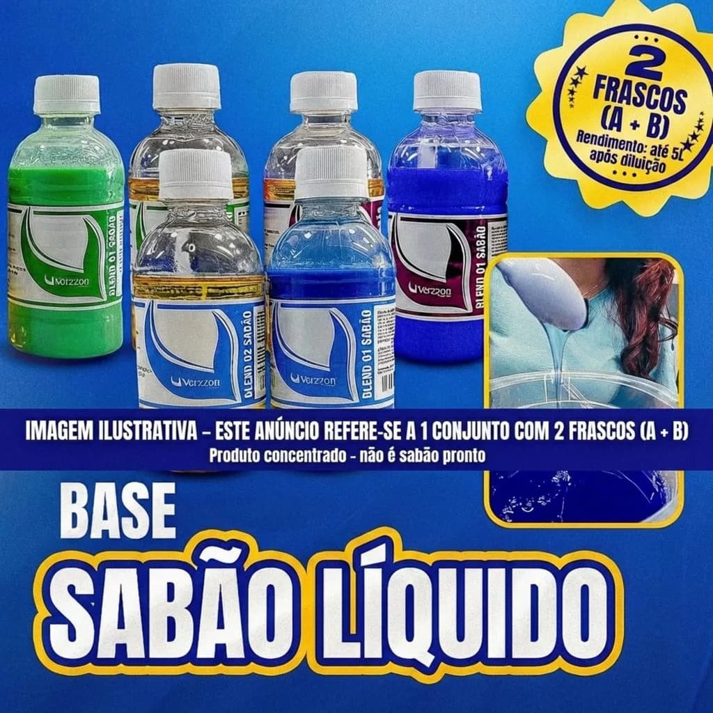 Base Kit Sabão para roupas Verzzon faz 5L