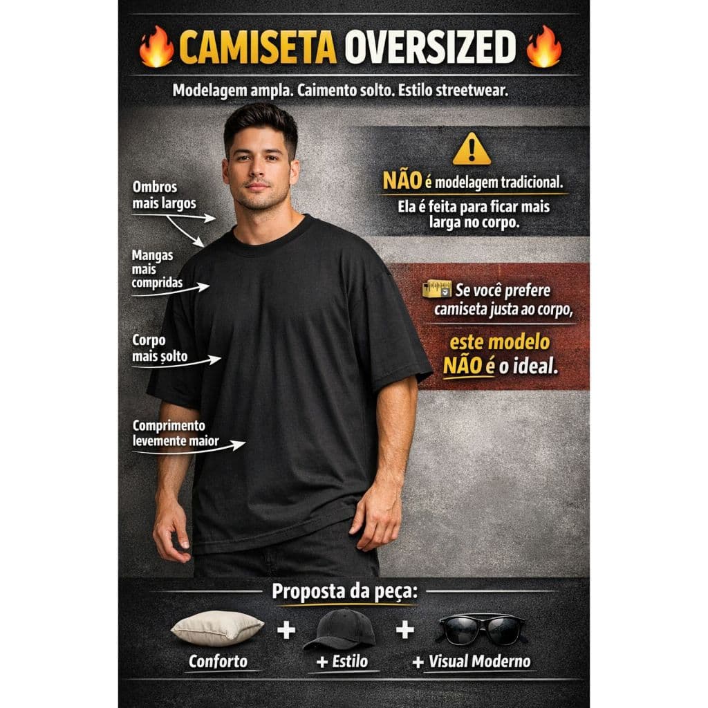 Camiseta OverSized Bordada Masculina StreetWear New York