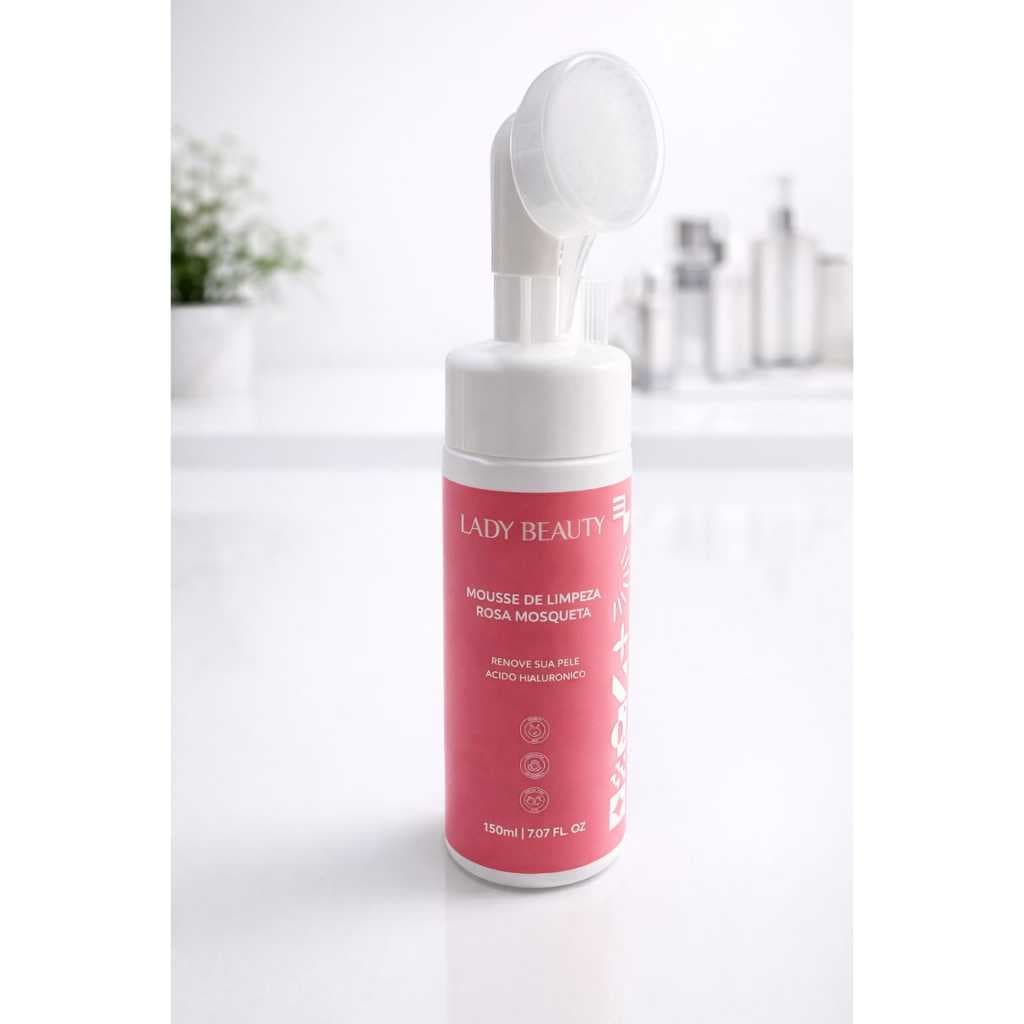 Mousse de Limpeza Facial Rosa Mosqueta 150ml Lady Beauty