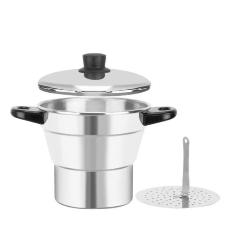 Cuscuzeiro De Alumínio Panela de Cuscuz Cuscuzeiro Nordestino Polido