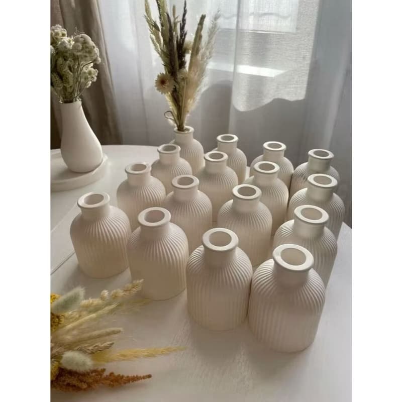 kit com 24 vasos de gesso centro de mesa