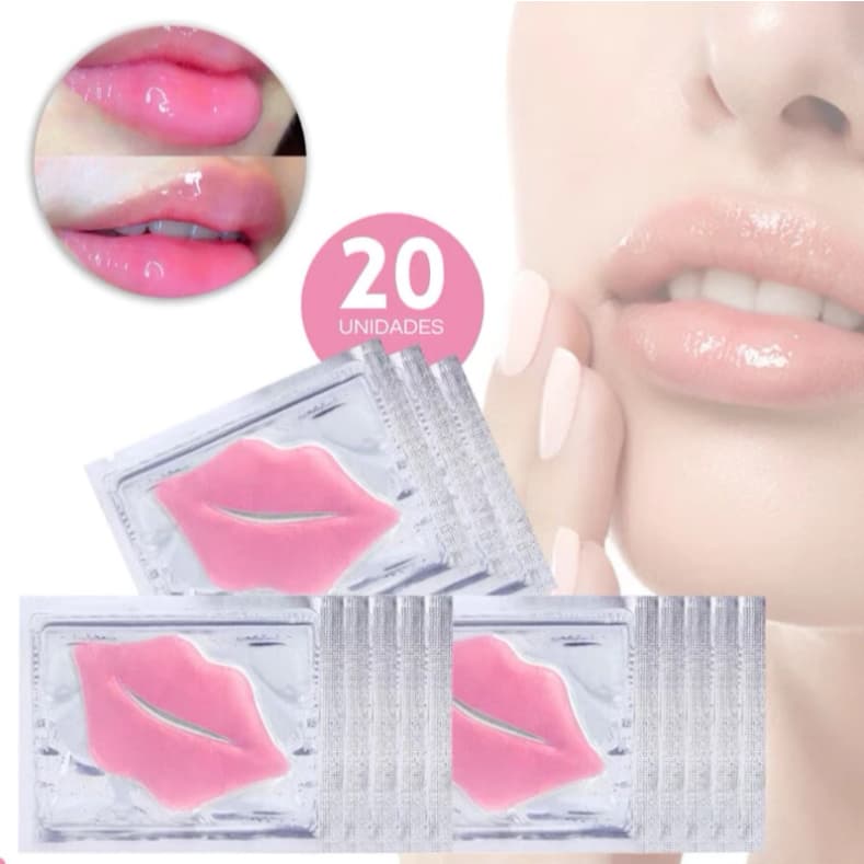 Kit 20 Máscara Labial DADIVA De Mel de colágeno com cristal hidratante para lábios