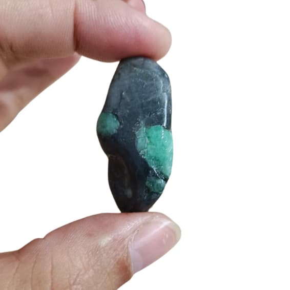 Esmeralda Pedra Natural Rolada Cristal Mineral