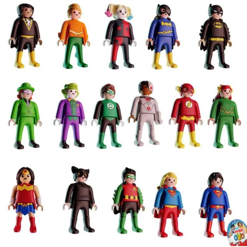 Boneco  Coleção Playmobil DC Comics Kinder Ovo Edição 2026 - Últimos Disponíveis!!!