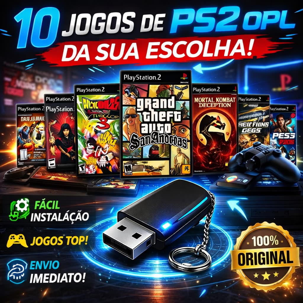 10 JOGOS DE PS2 OPL DA SUA ESCOLHA