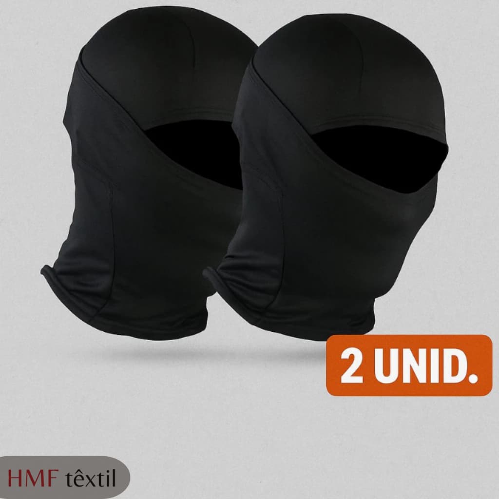 Kit 2 Balaclava Touca Ninja Peluciada Térmica Unissex Máscara Respirável Para Motocicleta Malha De Secagem Rápida
