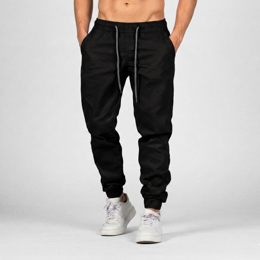 Calça Jogger Masculina Com Elástico Sarja Premium Tecido Ótima Qualidade