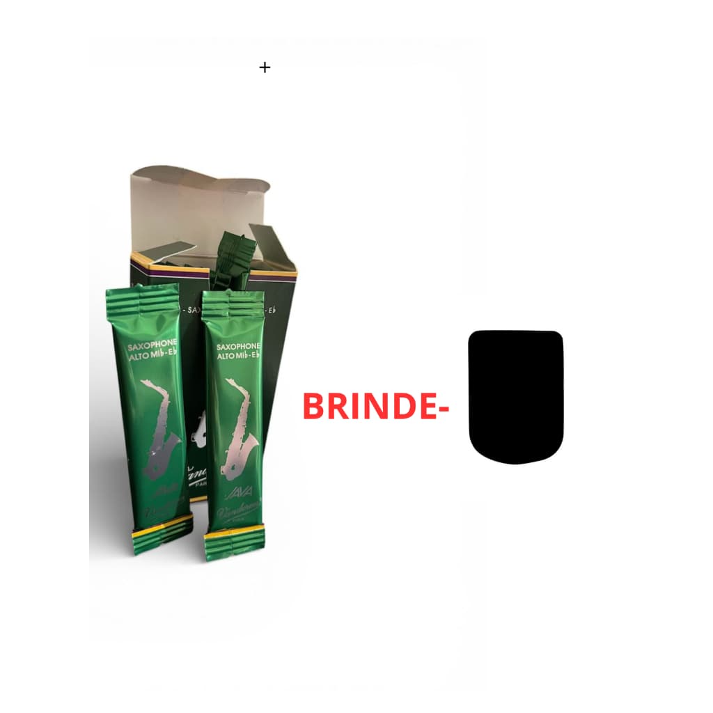 Palhetas Sax Alto Vandoren Java Original 2,5 Kit com 2 + BRINDE - PROTETOR DE BOQUILHA