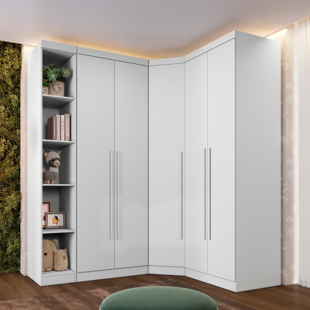 Guarda Roupa Modulado Safira 009 em MDF Com 5 Portas e 6 Gavetas