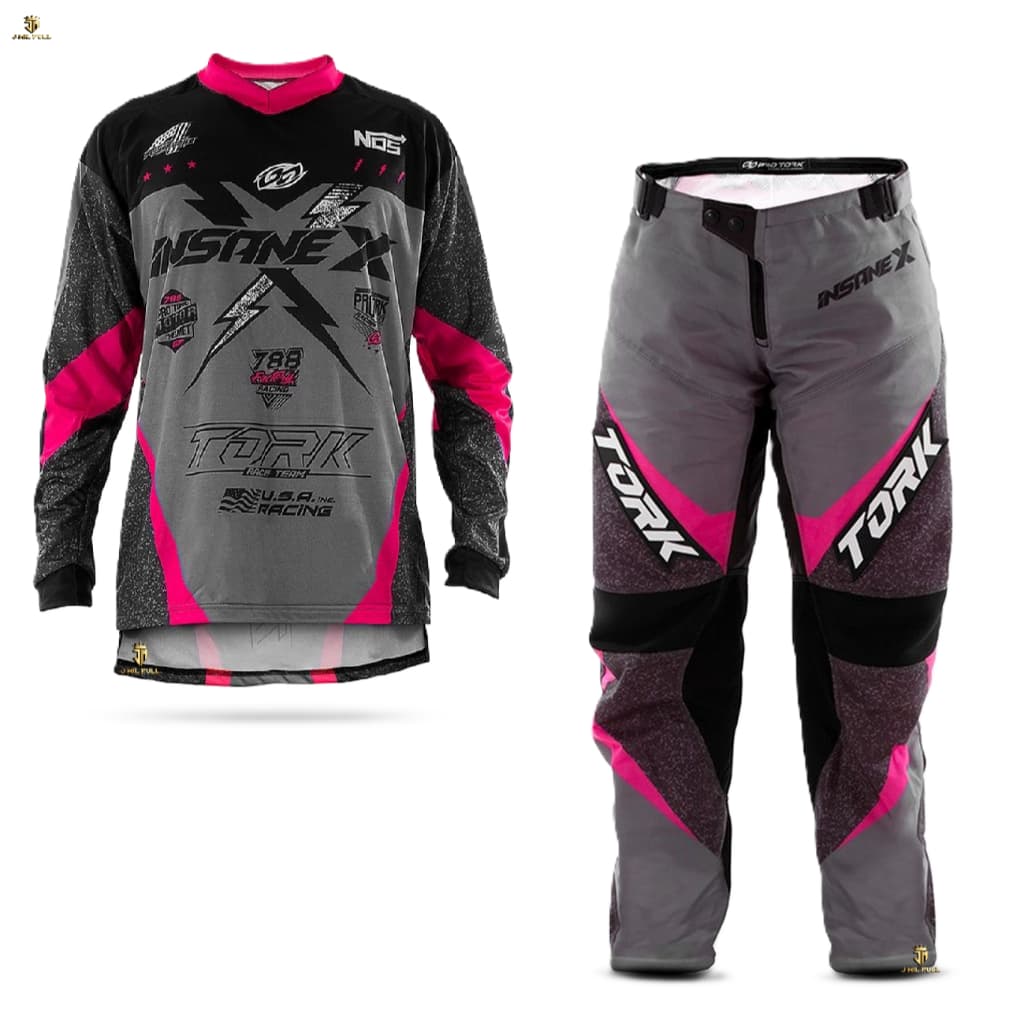Kit Roupa Conjunto Infantil Calça Camisa Piloto Motocross Trilha Off Road Enduro Menino Menina