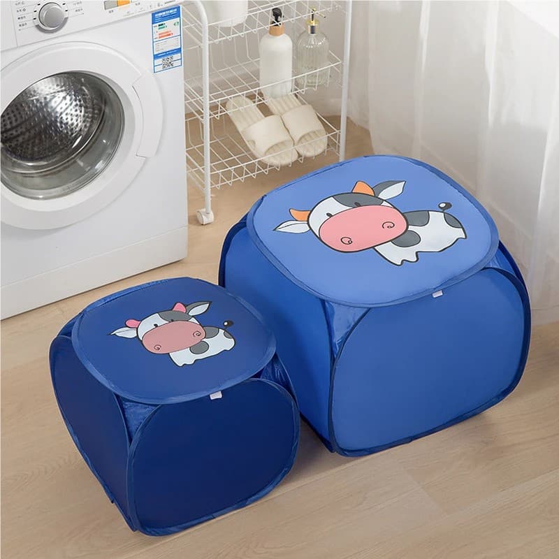 Cesto Grande com Tampa Organizador de Brinquedos e Roupas Sujas