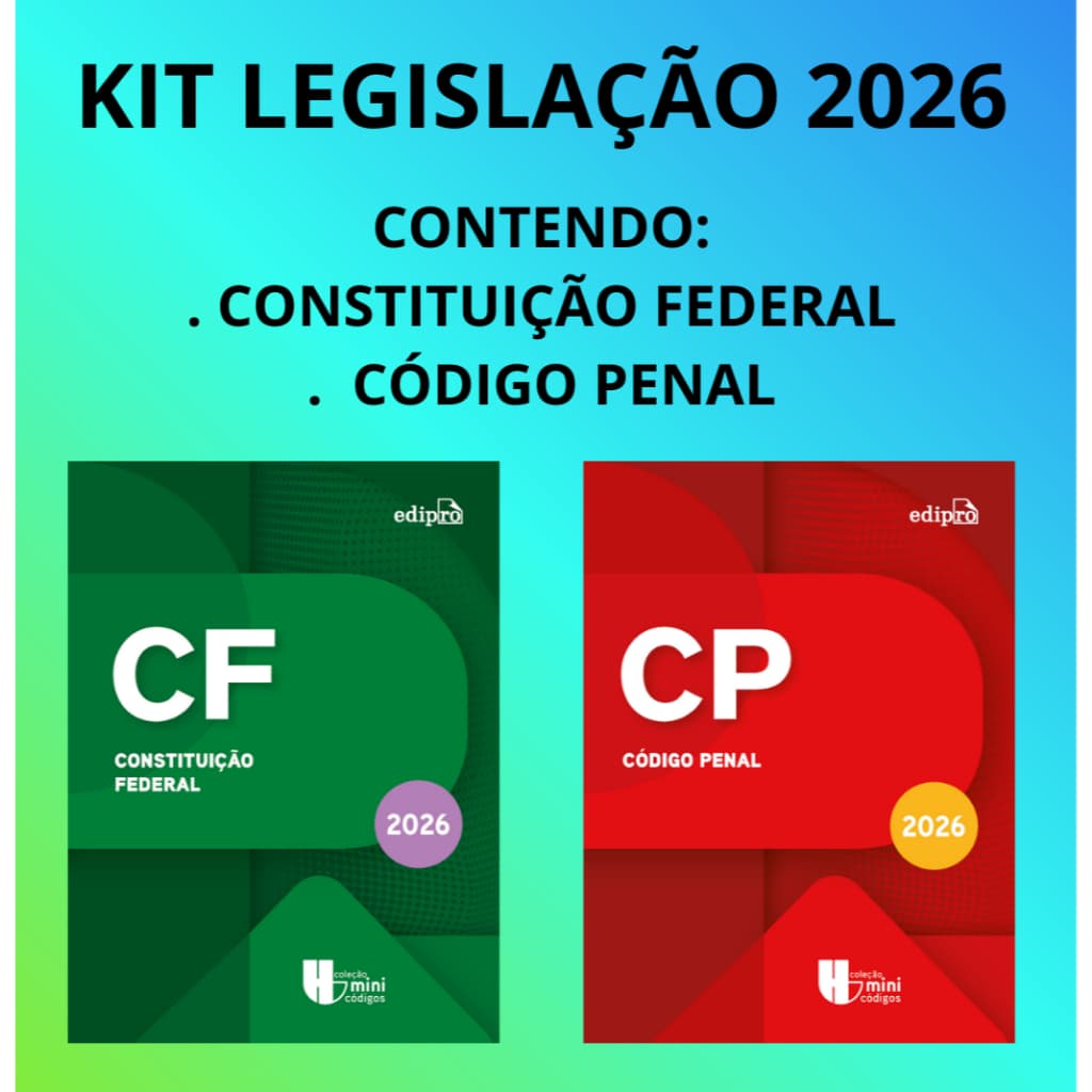 Livro Constituição Federal 2026 + Código Penal 2026 - Coleção Minicódigos - Livros de direito