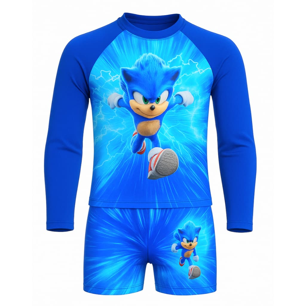 CONJUNTO CAMISA + SUNGA BOXER PROTEÇÃO UV 50+ VESTE DE 1 AO 16 ANOS