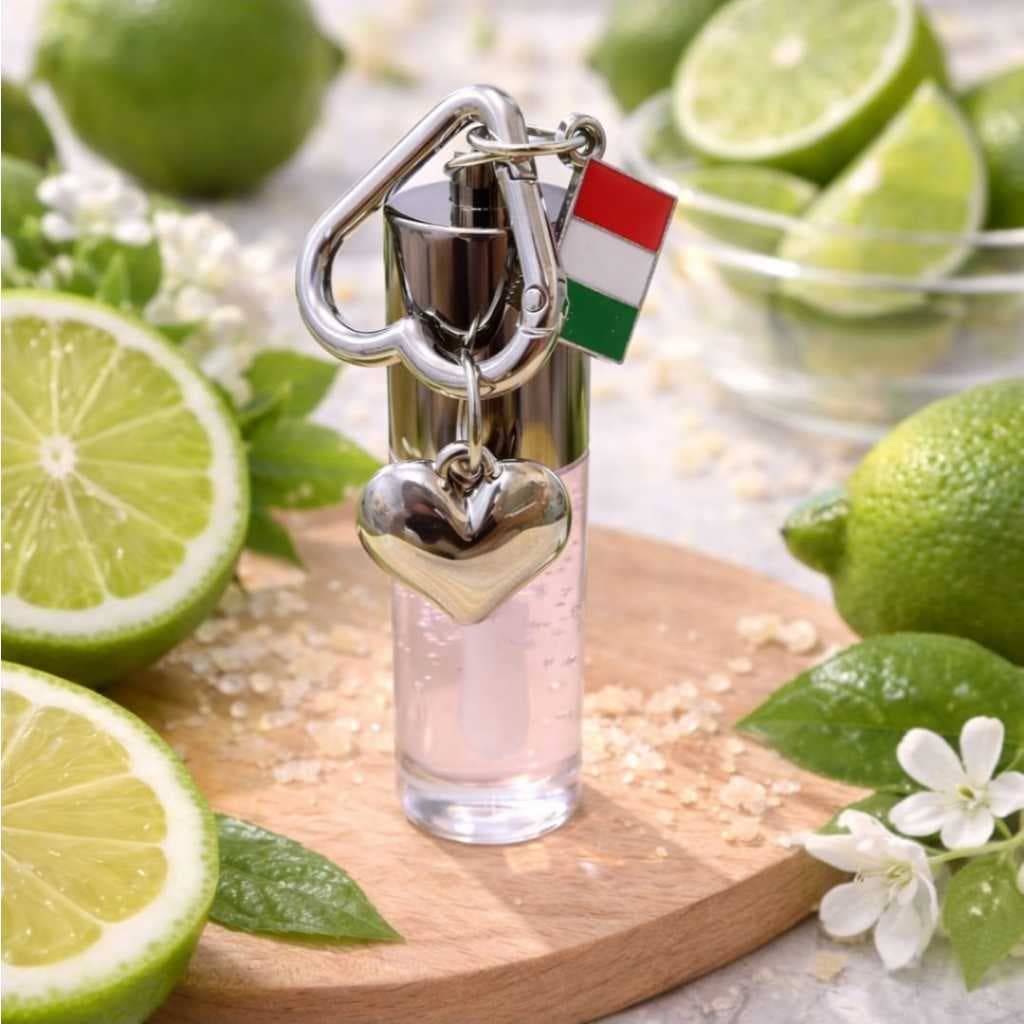 Lip Gloss Hidratante Labial Limão Com Chaveiro Brilho Labial.