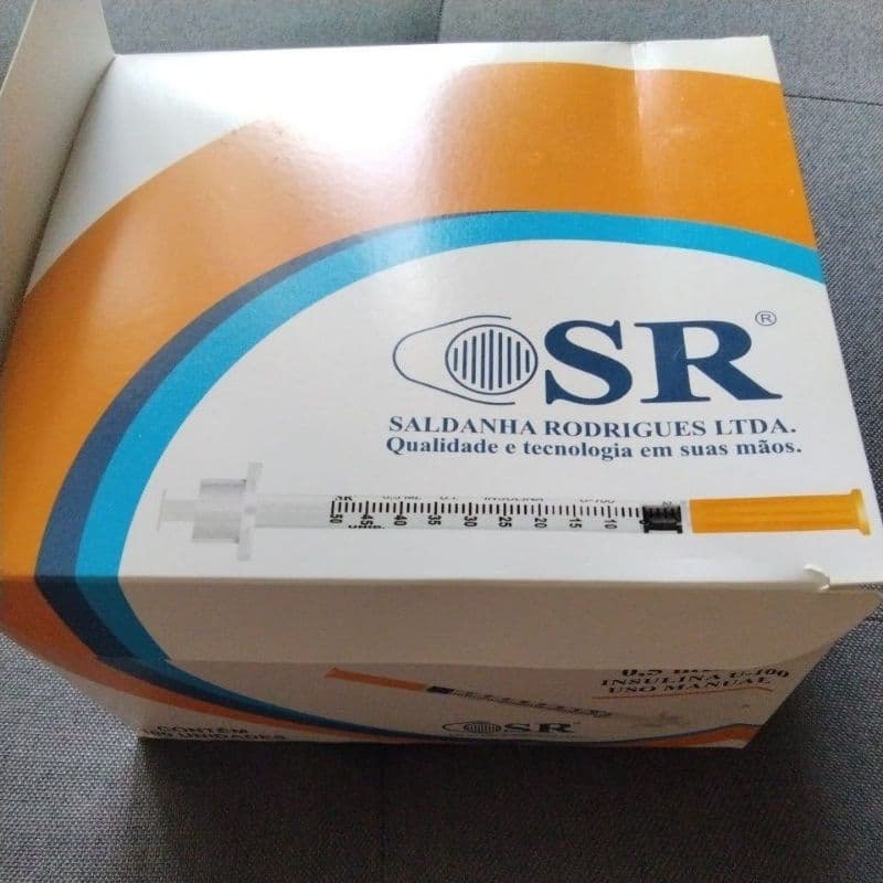 Seringa Insulina 0,3ml 6x0,25mm Agulha Fixa C/10Und
