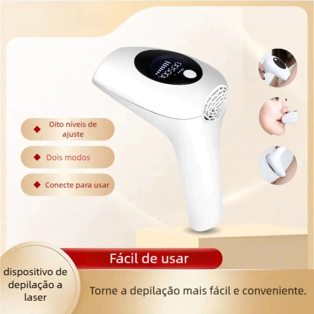 Depilador Laser Portátil 900 Mil Pulsos - Depilação Doméstica Custo Benefício QUEIMA ESTOQUE