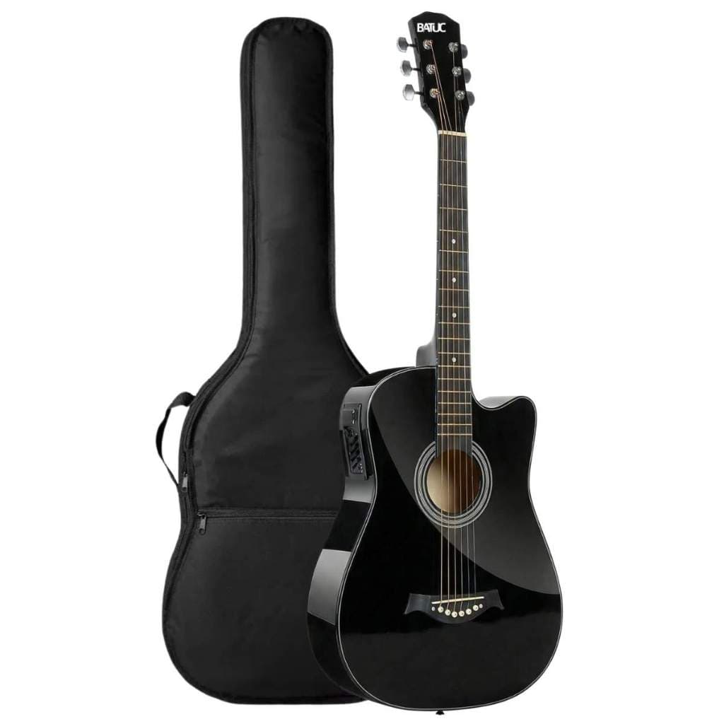 Violão Elétrico Batuc Bs100 Iniciante Cutaway Cordas Aço + Capa