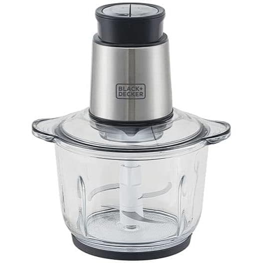 Mini Processador de Alimentos Black Decker MP300G Gourmand Gris Antiaderente Inox 110V