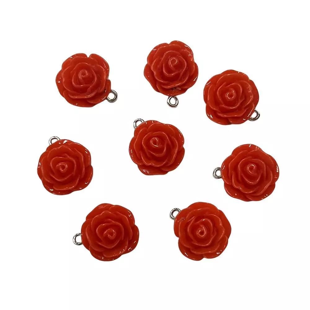 20pçs Pingente Colorido Resina P Montar Bijuterias-flor