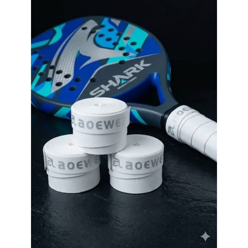 Kit 3, 5 e 12 Overgrip Branco Beach Tennis e Tênis Grip Profissional Antiderrapante.