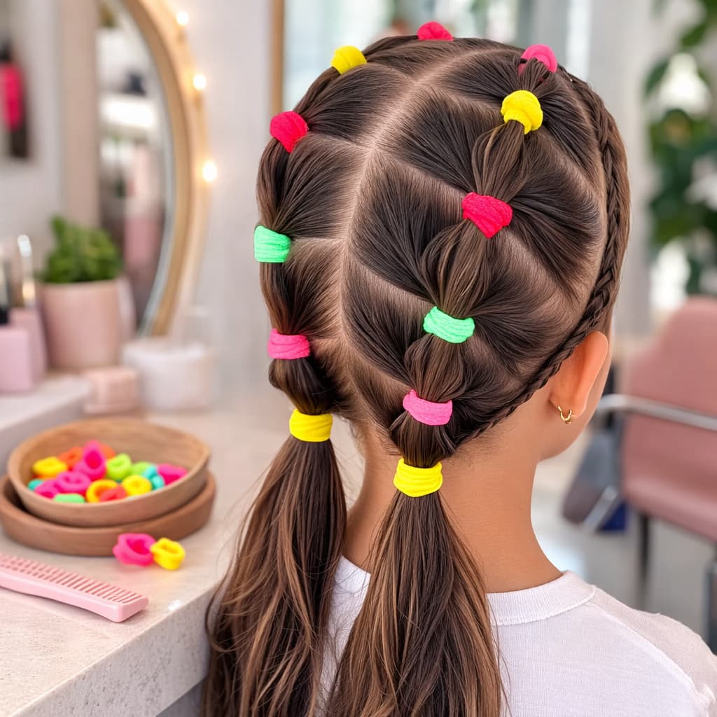 300 ou 500 Mini Xuxinhas Coloridas Elástico de Cabelo Infantil Penteado Menina Bebê