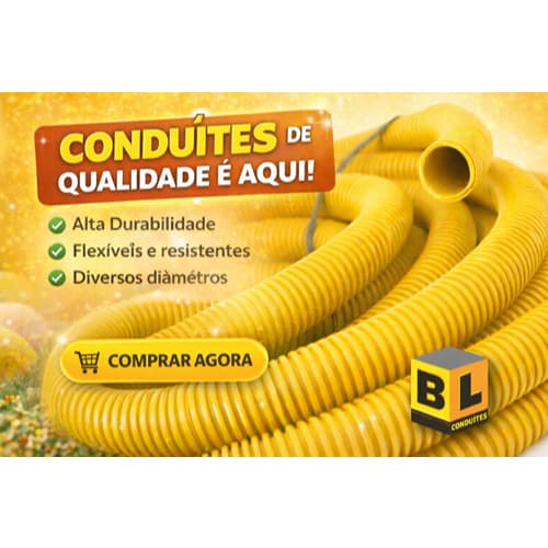 Conduíte Corrugado Amarelo 3/4 100m Eletroduto Flexível PEAD Alta Resistência Para Instalações Elétricas