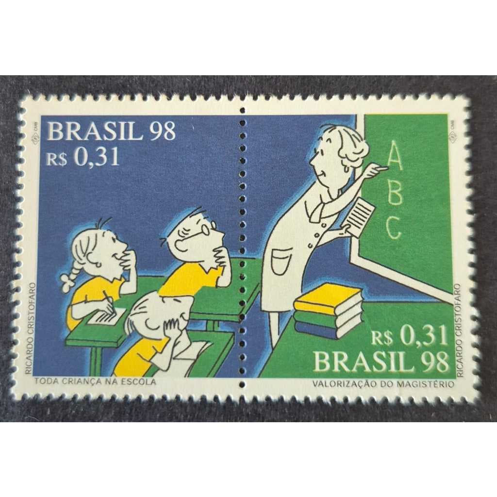 Selo dos correios - Educação toda criança e valorização do magistério, selos mint, C2076 e C2077