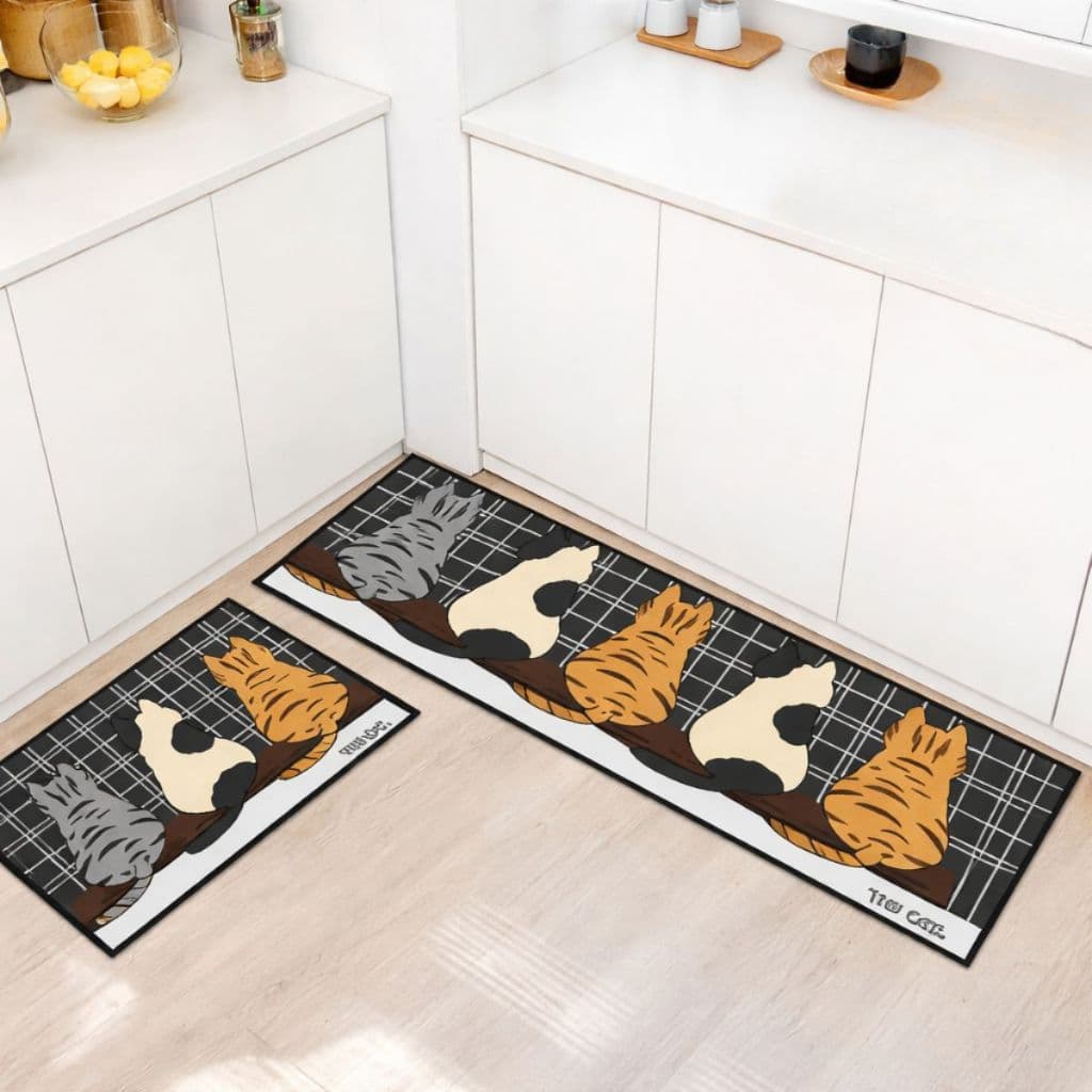 Kit Cozinha Passadeira 2 Peças Para Casa Antiderrapante Macio Diversas Estampas