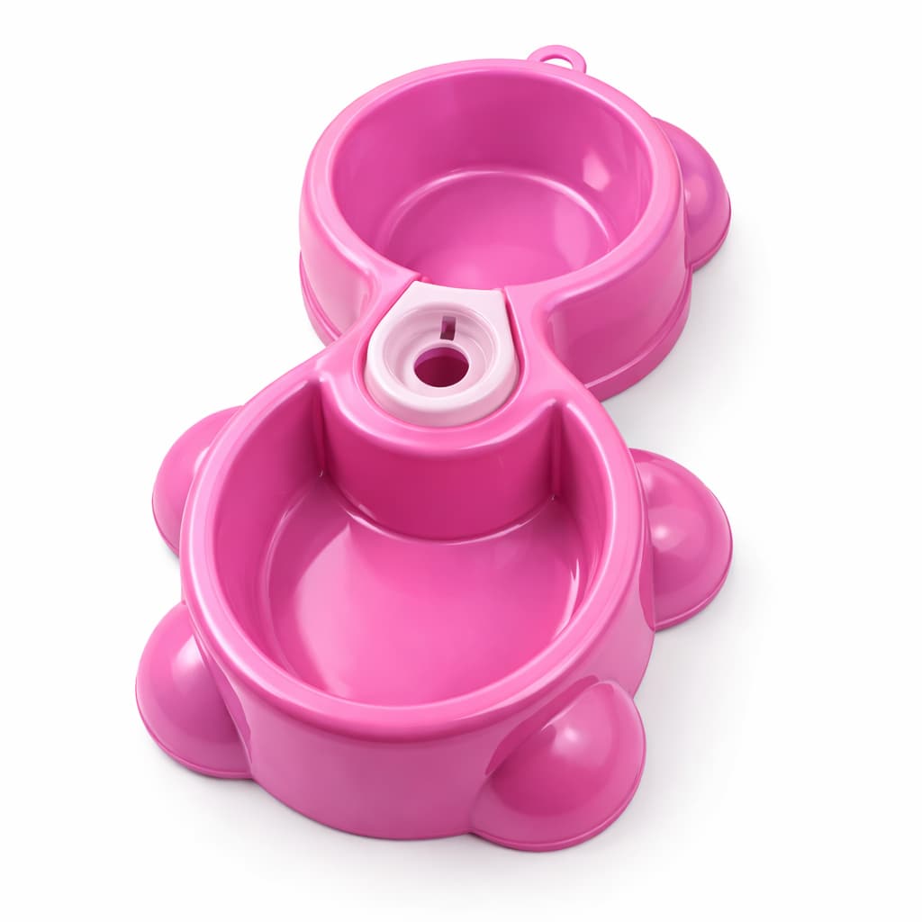 Comedouro e Bebedouro Duplo Ursinho Automático Pet Cães e Gatos