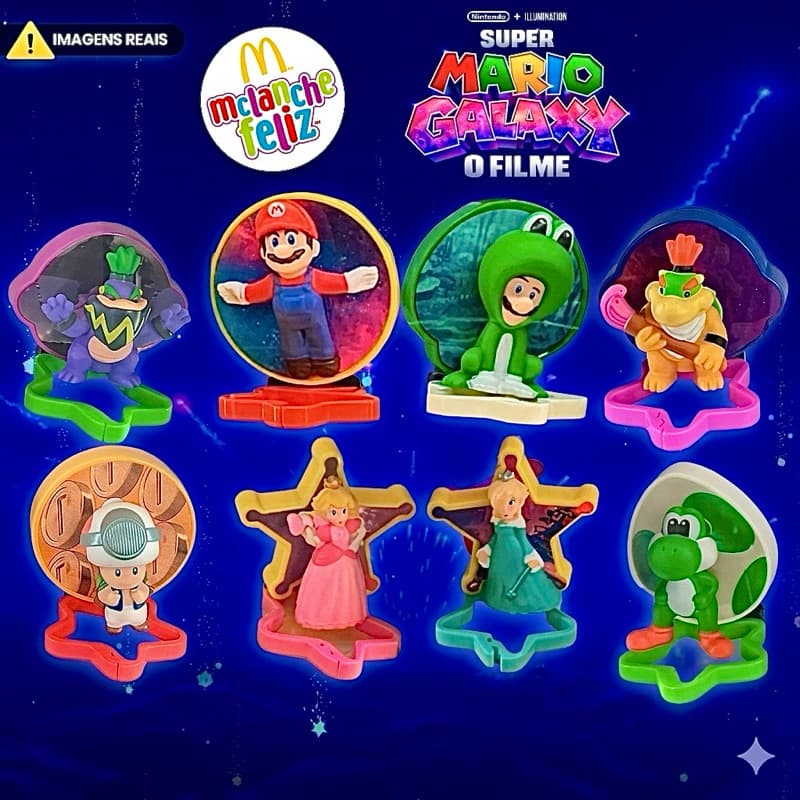 Super Mario Galaxy | Chaveiros Mc Donald’s Original | Edição Limitada 2026