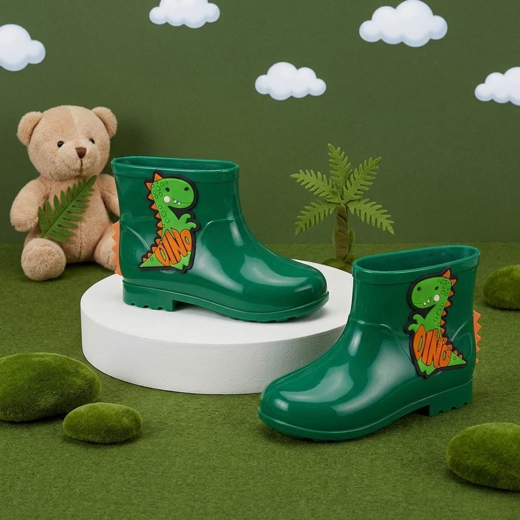 Galocha Infantil Menino Resistente e Flexível Bota Impermeável Proteção Contra Chuva