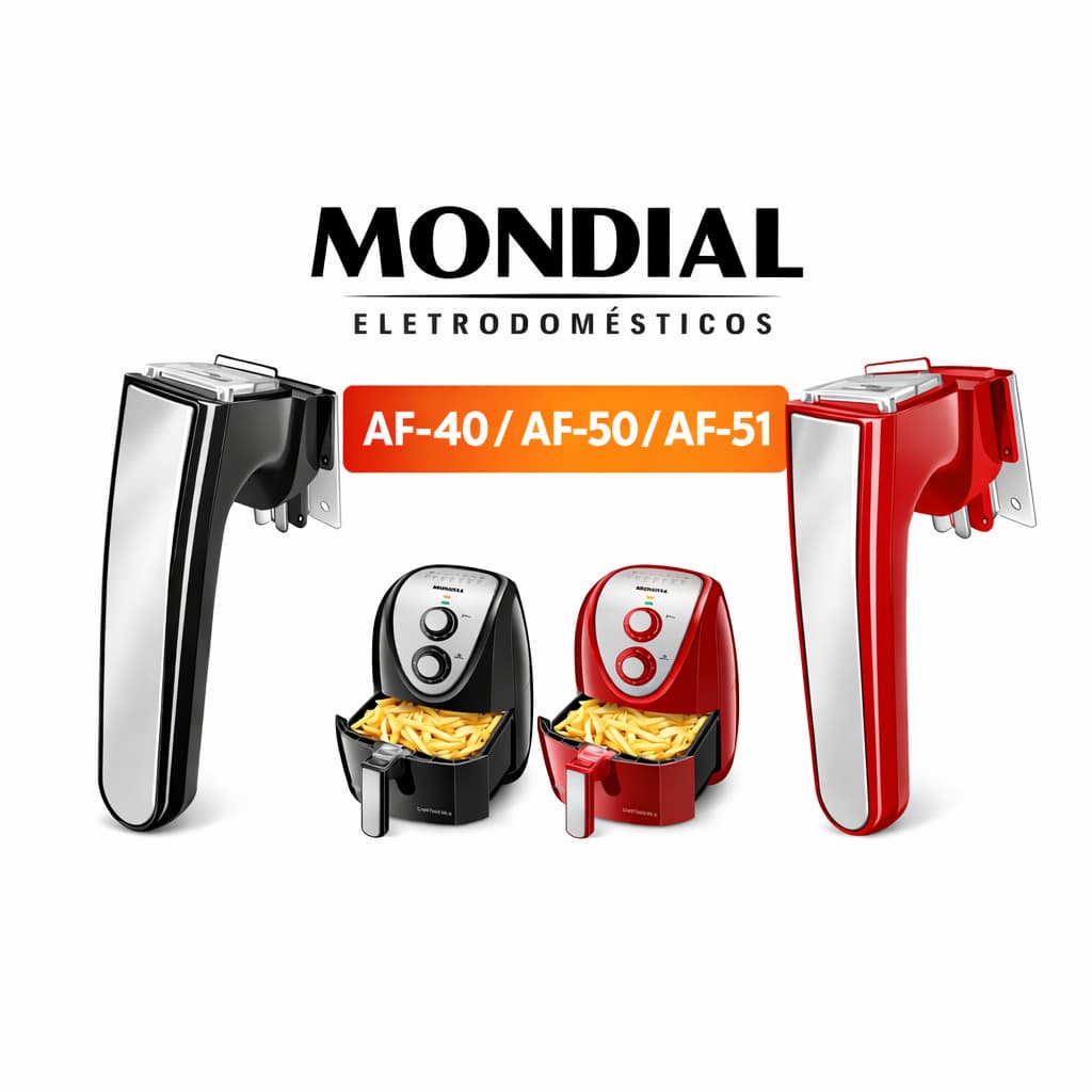 Puxador Alça Cabo Fritadeira Air Fryer Mondial AFN40 AFN50 AFN-40 AFN-50 Preto ou Vermelho Original