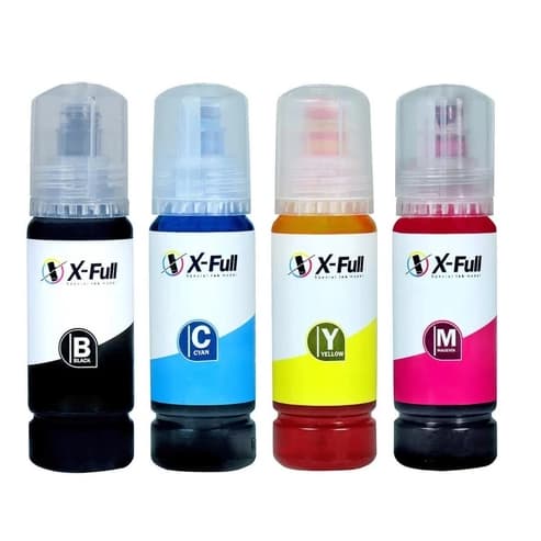 4 Cores Tinta Compatível XF504 XF544 X-Full p L3150 L3250 L4150 L4160 L4250 L4260 Refis 4x70ml