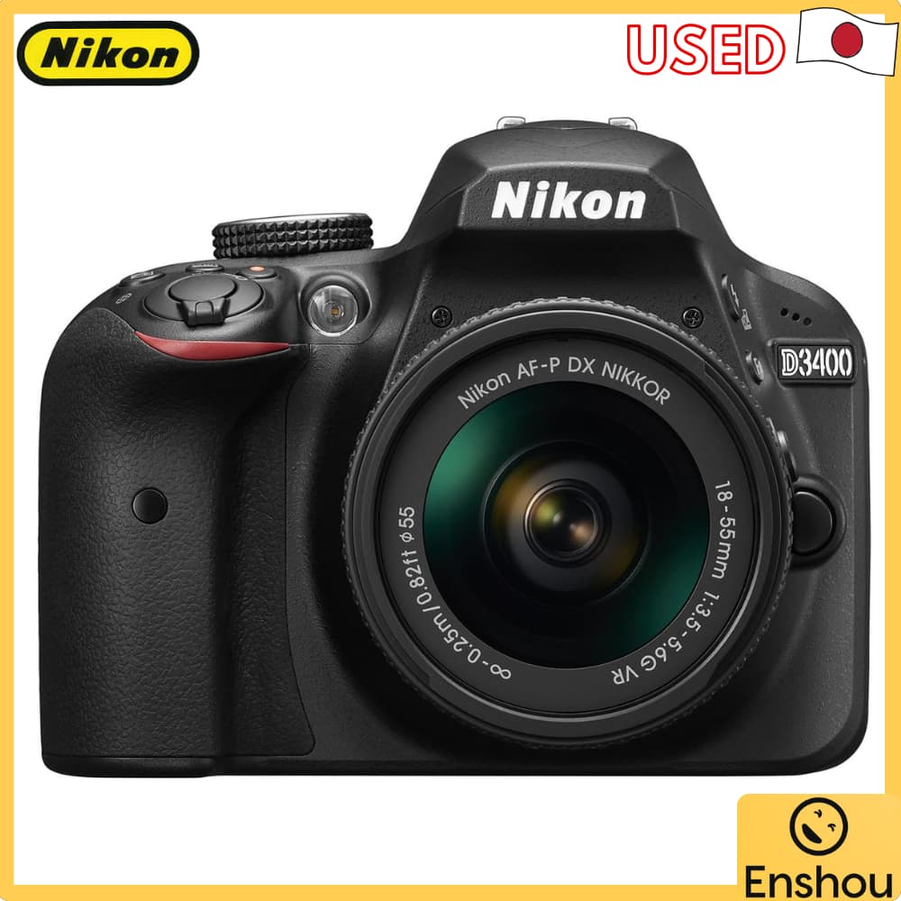 Do Japão [USADO]Nikon Digital SLR Camera D3400 AF-P 18-55 VR Lens Kit Black D3400LKBK