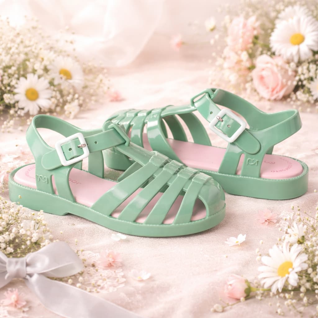 Sandália Aranha Menina Infantil Kids Jelly Confortável Emborrachado Volta as Aulas Escolar Mar&Cor