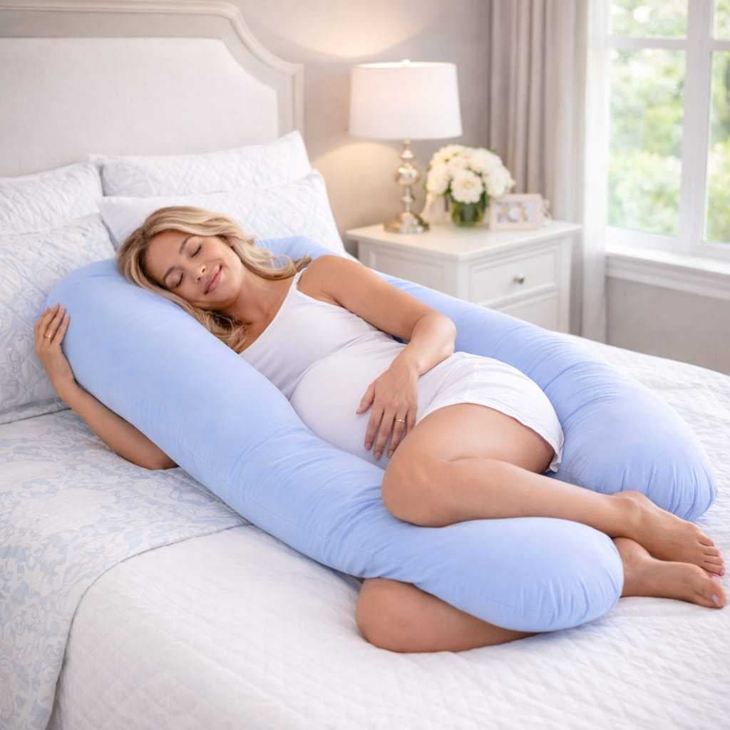 Travesseiro Gigante para Corpo Antialérgico Confortável Almofada Gestante Gravidez