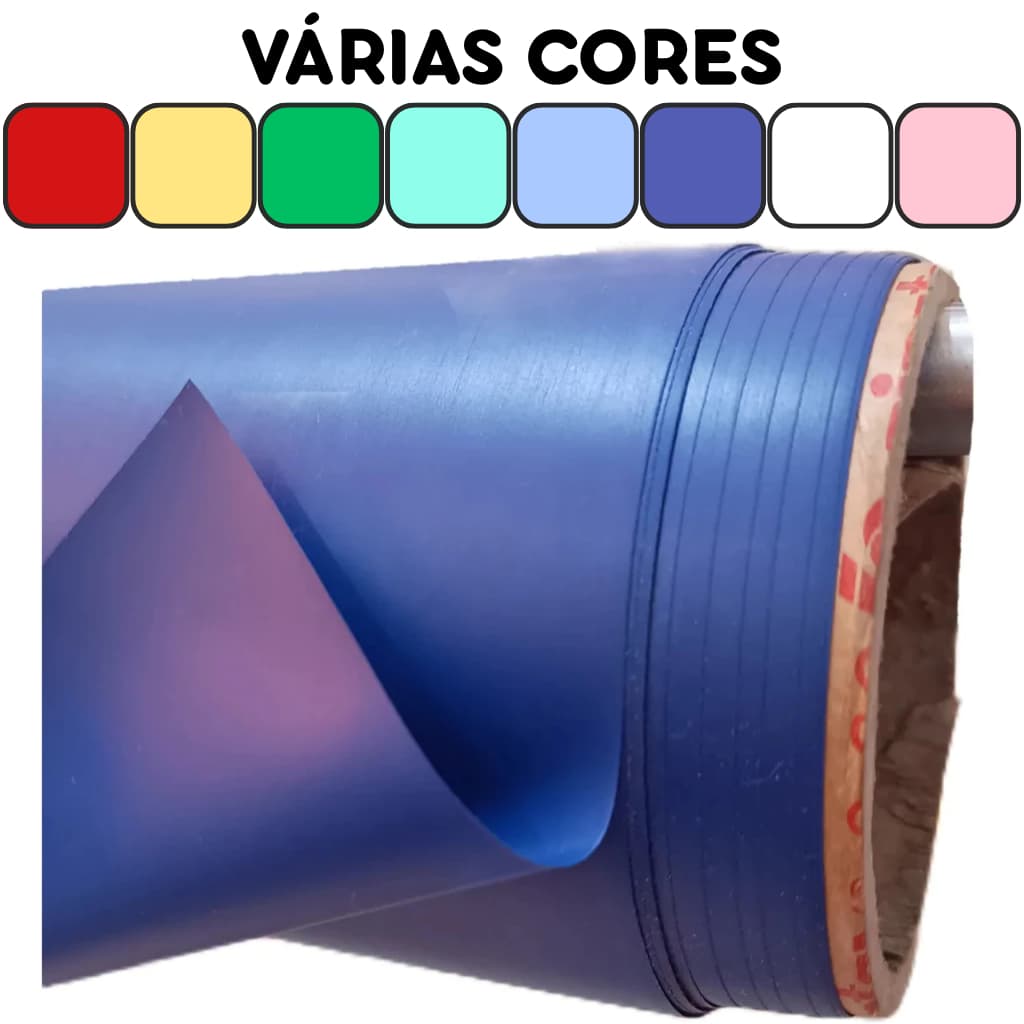 Plástico Leitoso Escolar 50x70cm ou 1x1,40m para Forrar Mesa e Artesanato Alta Qualidade