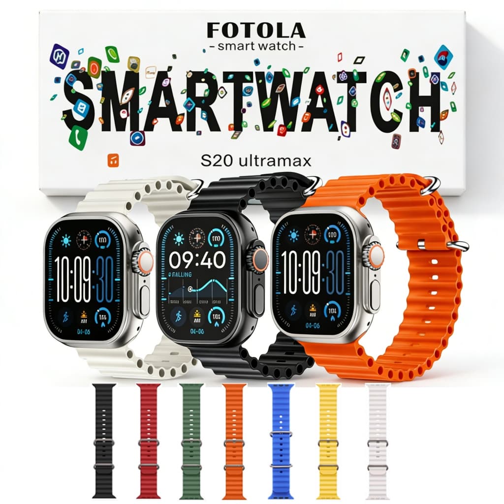 Novo Relógio Smartwatch A20PRO,S20Ultra 7 Em 1Alças 49MM Tela De Toque Completo Esporte Smartwatch