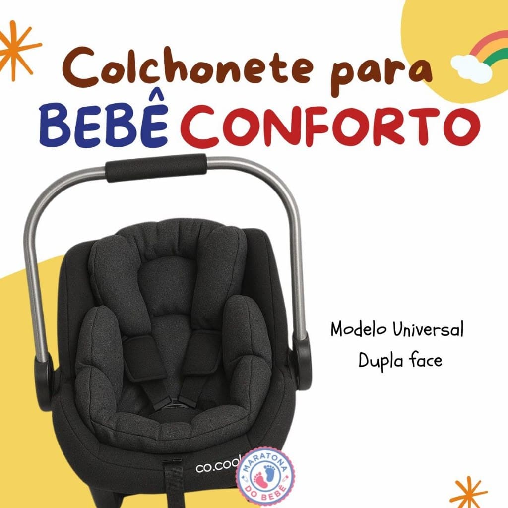 Colchonete Bebê Conforto Almofada Dupla Face 100% Algodão Estampados