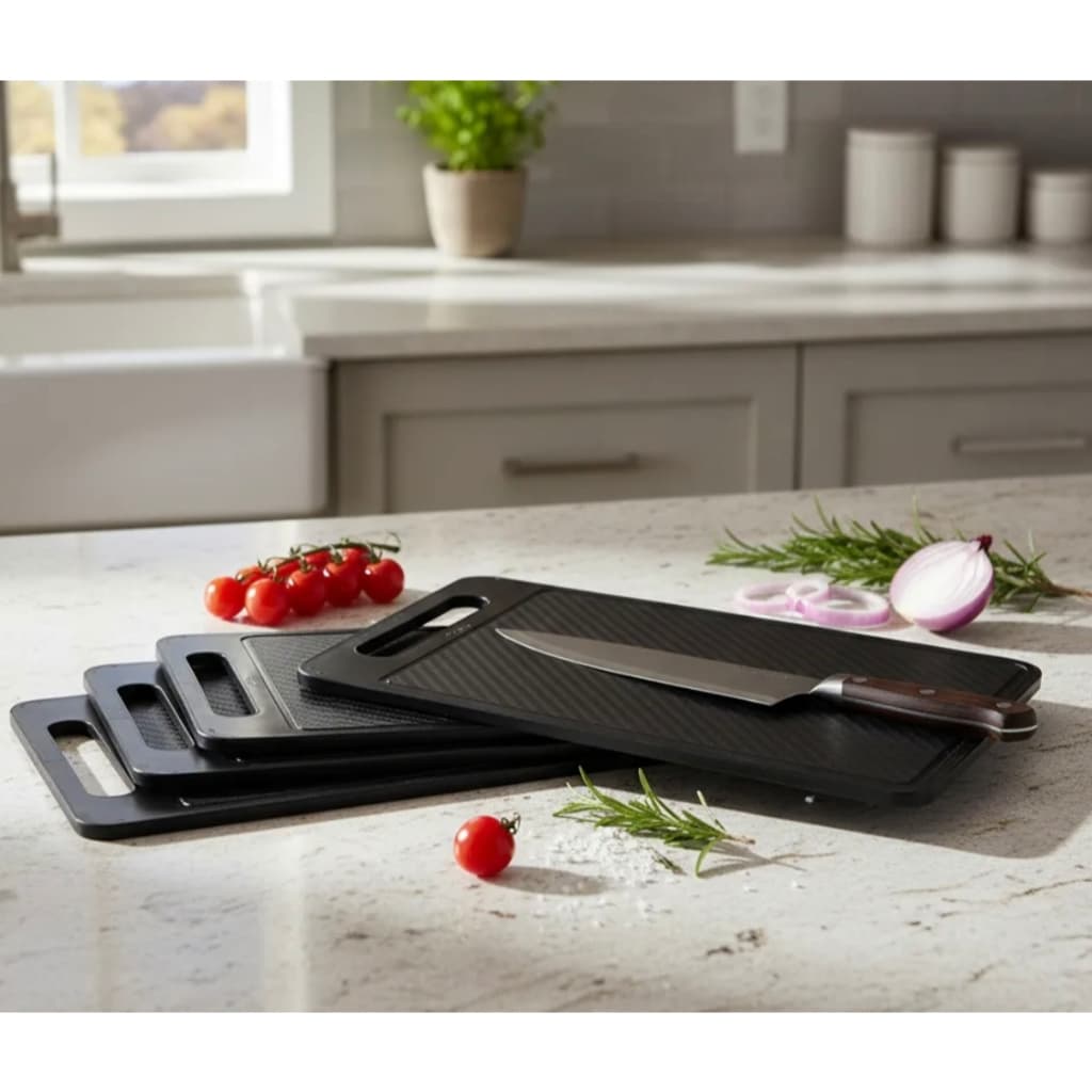 Tabua De Corte Resistente Para Cozinha Carne Legumes Com Borda Para Uso Doméstico Fácil de Limpar Para Uso Diário